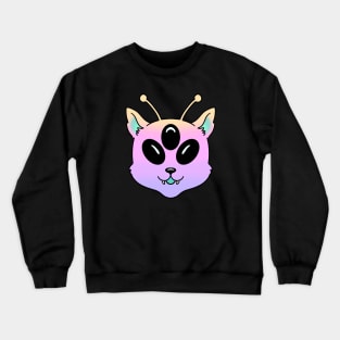 Alien Cat Cute Kawaii Kitten Crewneck Sweatshirt